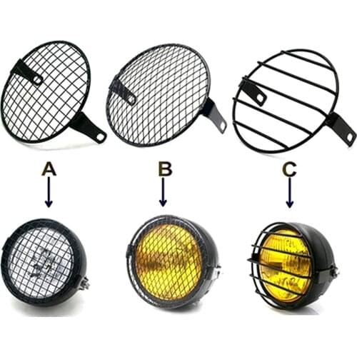 7 inch Motorcycle Universal Vintage Headlight Protector Retro Grill Light Lamp Cover For Harley Ducati Chopper Yamaha Cafe Racer