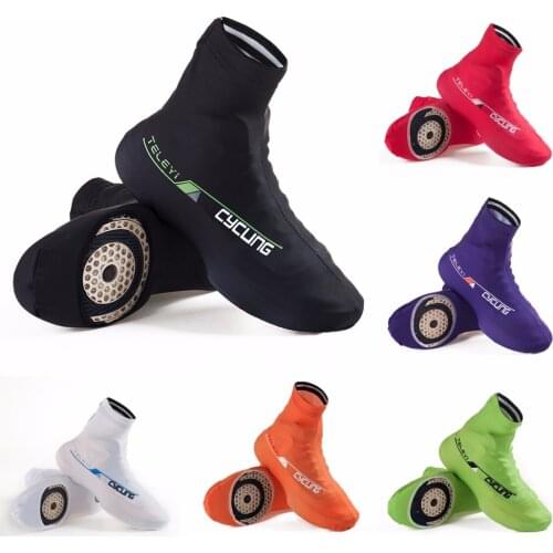 TELEYI Cycling Shoe Sleeves Men women Team Bike Sports Shoe Covers Outdoor Bicycle Protective Zippered Overshoes Windproof