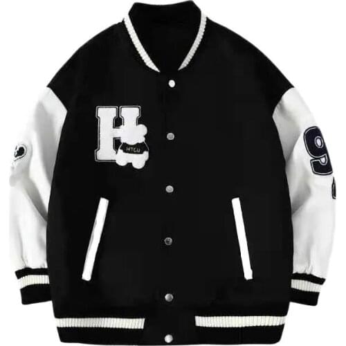 Nice New Spring&Autumn Embroid Thin Oversize Loose Womens Boyfriend Style Baseball Jacket Mens Bomber Varsity Unisex Couple