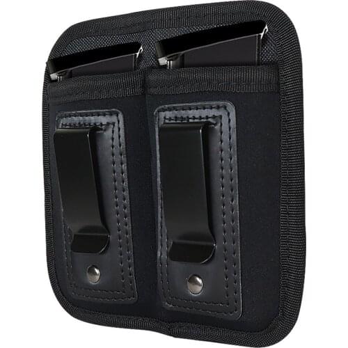 Outdoor Tactical Pistol Double Magazine Pouch Clip Neoprene 9MM Military Airsoft Mag Holder Bag Hunting Accessories X247A