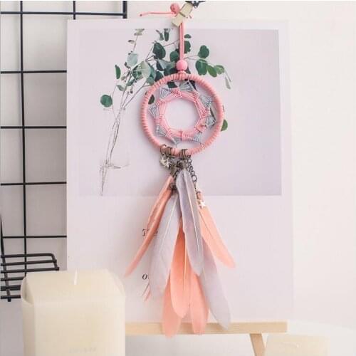 Joormom car feather pendant ornaments original retro ins style seven-star dream catcher creative car accessories