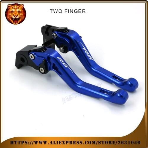 Motorcycle Adjustable Short Brake Clutch Levers For YAMAHA YZF YZFR6 yzf-r6 05 06 07 08 0910 11 12 13 15 NEW STYLE BLUE LOGO