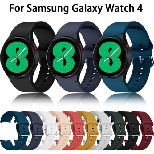 2021 New 20MM Silicone Watchband For Samsung Galaxy Watch 4 Classic 46mm/Galaxy Watch 4 44MM Original Strap Wristband Bracelet