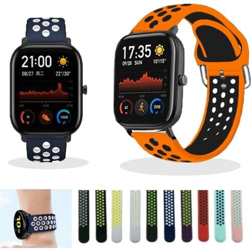 Silicone BandStrap For Xiaomi Haylou Solar LS05 Watchband For Xiaomi Huami Amazfit 2/2S Amazfit Bip Amazfit GTS Replace bracelet