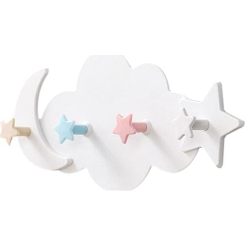 Self Adhesive Hooks Plastic Clothes Hanger Cute Wall Mounted Coat Hook Kid Children Room Wall Hanger Rack Decorative Accessories