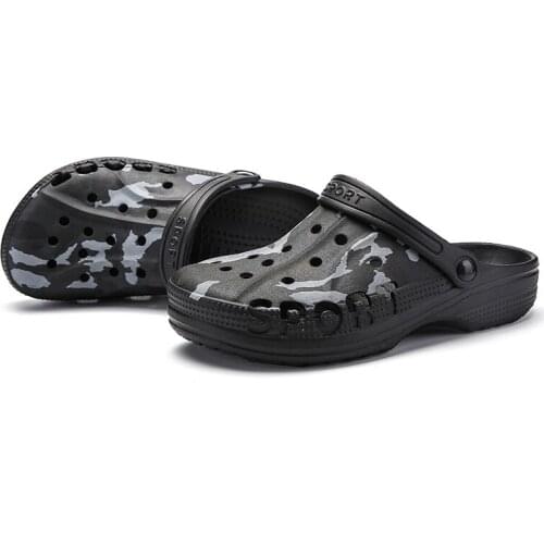 Sandals And Slippers Men 2019 New Summer Hole Shoes Tide Wear Sandals Baotou Big Head Slippers Slippery Soft Bottom Shoes