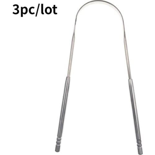 Stainless Steel Tongue Scraper Brush Cleaning Scraper Oral Care Keep Fresh Breath Improve Oral Hygiene Tongue Cleaner Tools