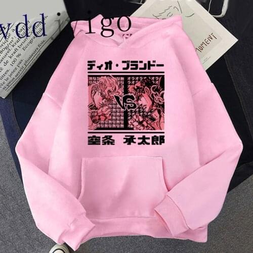 Hot Japanese Anime Men/women Funny Sweatshirt JoJo Bizarre Adventure Hoodie Harajuku Unisex Hip Hop Vintage Clothes Male Hooded
