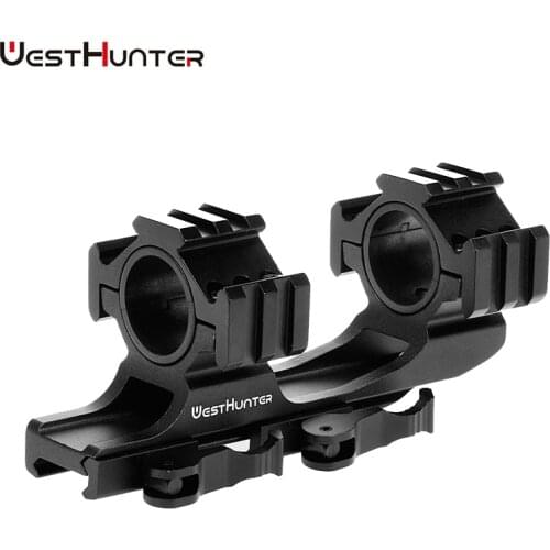 WESTHUNTER QD One Piece Scope Mount Quick Release 25.4mm/30mm Cantilever 20mm Picatinny Rail Ring AR15 AK47 for Hunting Sights