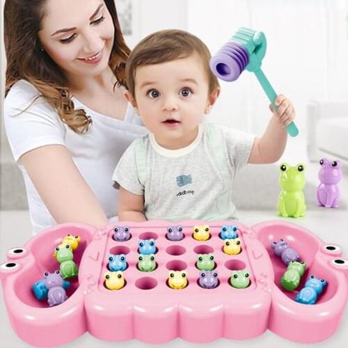 Funny Baby Catch Frog Greedy Beans Early Education Puzzle Parent-child Double Fight Interactive Table Games Toys