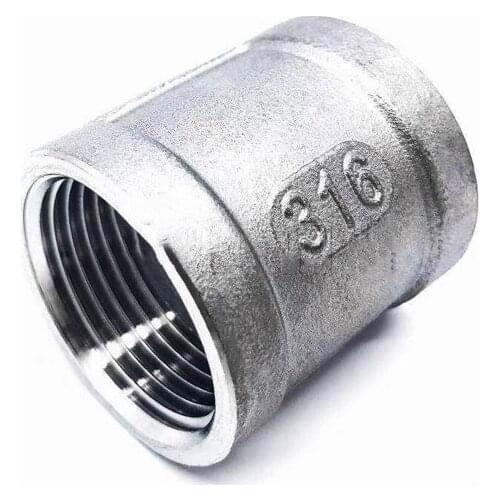 1/4" 3/8" 1/2" 3/4" 1" 1-1/4" 1-1/2" BSP Female Thread 316 Stainless Steel Socket Pipe Fitting Connector Coupler Adapter