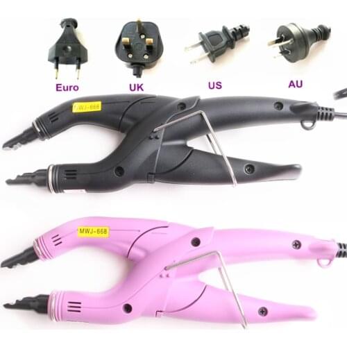 Gift + 1 Piece Adjustable Temperature Fusion Hair Extension Iron Fusion Heat Connector Keratin Bonding Wand Iron Melting Tools