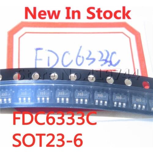 10PCS/LOT Quality 100% FDC6333C FDC6333 333 SOT23-6 power chip In Stock New Original