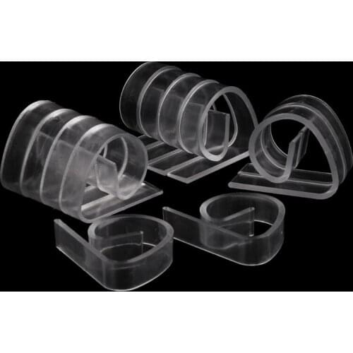 12Pcs Plastic Clear Tablecloth Table Cover Clips Holder Clamp Party Picnic Home