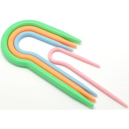 5 Sets (4Pcs/Set) ABS Cable Stitch Knitting Needles Smooth Crochet Hook Craft Yarn Accessories 8.4cm-10.5cm Mixed DIY Craft Tool