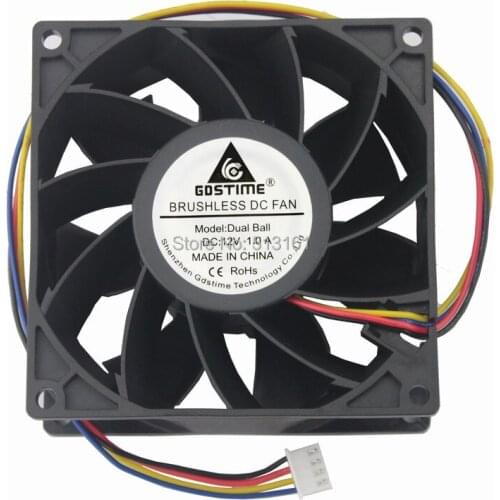 5Pcs Gdstime DC 12V Server Square Fan 4 Wire 92x92x38mm Waterproof Computer Case PC Cooling Fans