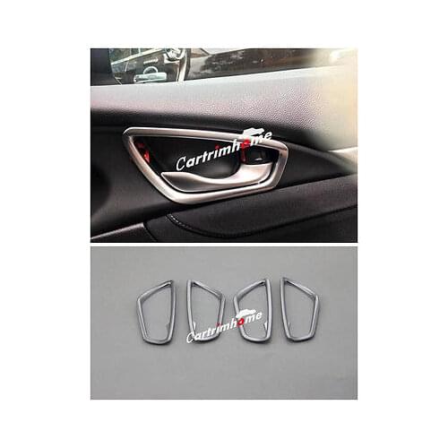 ABS Interior Door Handle Bowl Cover Trim 4pcs For Honda Civic 10th Gen 2016 2017