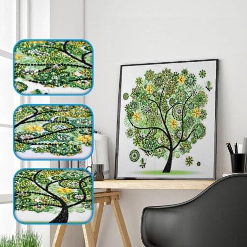 5D DIY Diamond Embroidery Spring Summer Autumn Winter Seasonal Flower Tree Shape Special Shape Diamond Painting rhinestone