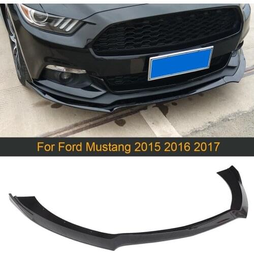 Car Front Bumper Lip Spoiler Splitters for Ford Mustang 2015 2016 2017 Front Lip Spoiler Splitters Glossy Black/ Matte Black