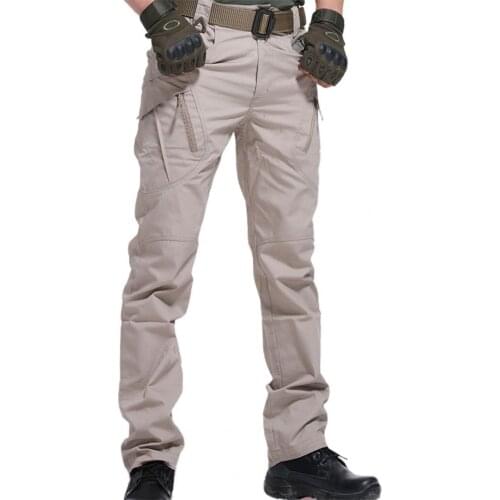 80% Hot Sale 2021 Cargo Pants Multi-Pocket Skin Friendly Soild Color Cotton Blend Water Resistant Long Pants for Outdoor Clothe