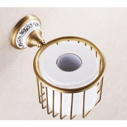 2016 Creative Ceramics Design Antique Bronze Toilet Paper Holder/Bronze Paper Towel Holder,Roll Holder &Bathroom Storage Basket