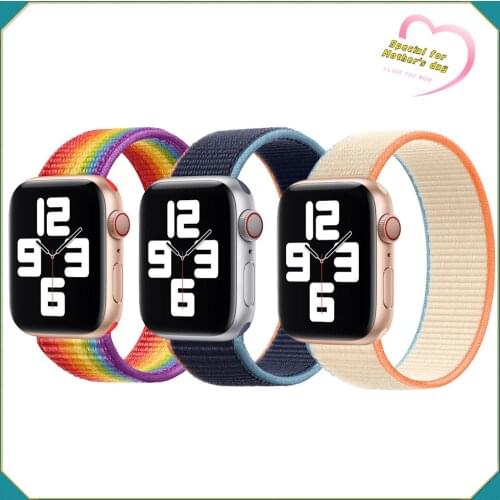 Breathable Nylon Braided Solo Loop Strap For Apple Watch band 44mm 40mm 38mm 42mm Elastic Bracelet for iWatch Series 6 SE 5 4 3