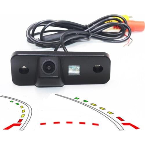 Dynamic Trajectory Tracks HD CCD Car Rear View parking Camera For HYUNDAI Azera Santa Fe IX45 reversing vehicle backup camera