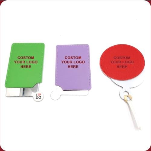 Customized womens gift Metal Stainless Steel pocket mirror make up gadget personalized LOGO