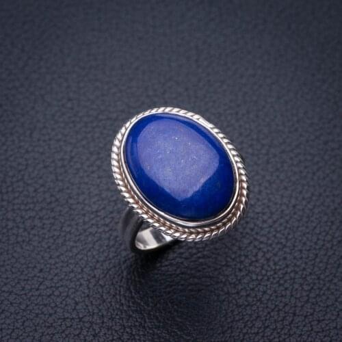 StarGems Natural Lapis Lazuli Handmade 925 Sterling Silver Ring 7.25 E2429