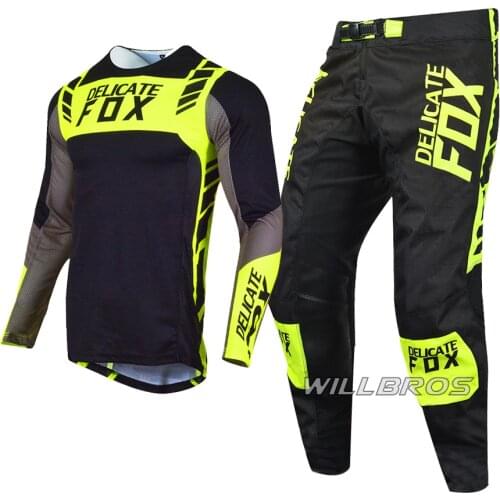 Motocross Racing Jersey Pants 2021 Delicate Fox Flexair Mach Gear Set Mountain Bicycle Offroad Kits ATV Bike Motorbike Suit
