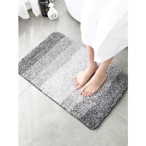 Soft fluff absorbent bathroom mat non-slip square carpet washable household floor rug corridor kitchen bedside blanket