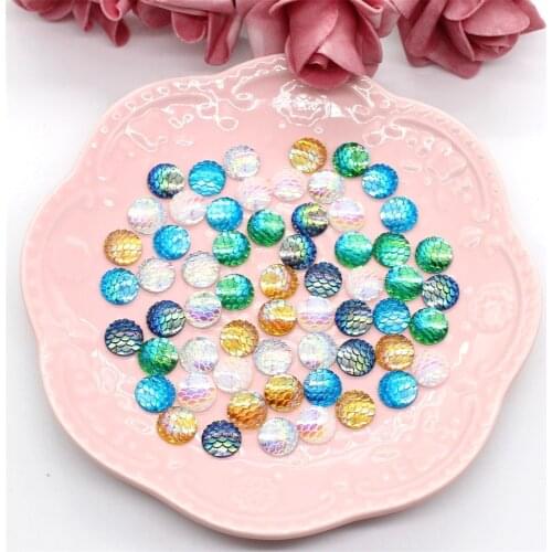 KSCRAFT 12mm Fish scales Mixed Gemstones Rhinestones Sequin Stones for DIY Scrapbooking Card Making Embellishments