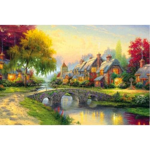Summer The wooden puzzle 1000 pieces ersion paper jigsaw puzzle white card adult childrens educational toys