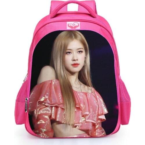 Customized Fashion Black Pink Printed Teenagers Girls Backpack Children Travel Backbag Headphone Port Sac A Dos Mochila Hombre
