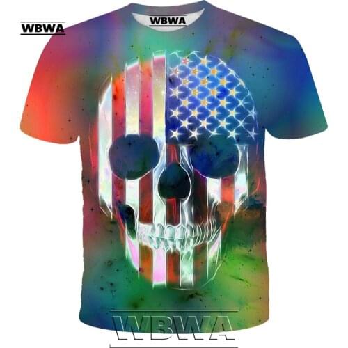 Men clothes 2021 New Mens Summer Skull Print Men Short Sleeve T-shirt 3D print t Shirt Casual Breathable funny t shirts
