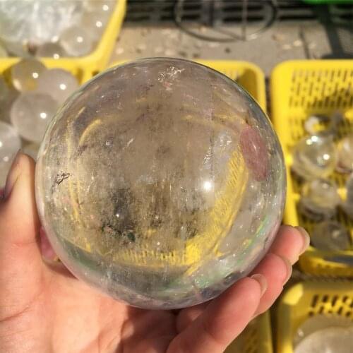 Natural quartz crystals sphere gemstones healing stones minerales ball living room home decor modern