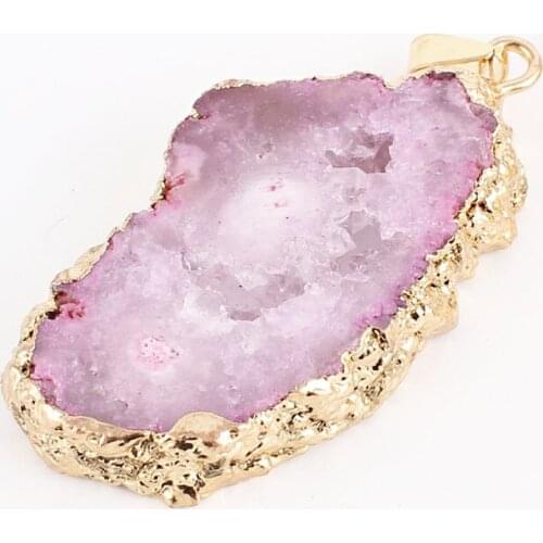 Irregular Nature Stone Pendant DIY Necklace Bracelet Girl Gift