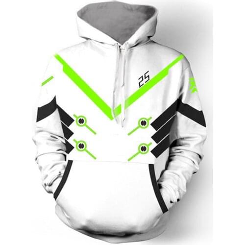 New Overwatches Hooded Sweatshirts Genji DV.a Reaper Hanzo Hoodies Cool Pullover Coat Jacket Cosplay Halloween Costume props