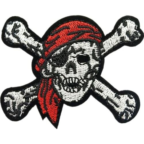 10PCS Iron On Embroidery Skull Patches Embroidered Patch For Clothing Bag DIY Sewing Accessories Parches Para P0062