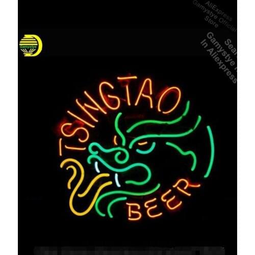 TSINGTAO Beer Neon Sign Drage neon bulb Sign Real Glass bud light neon sign Neon Indoor Signs Outdoor Wall Light Neon Sign Car