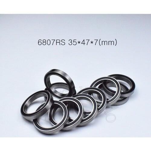 6807RS 35*47*7(mm) 10pieces bearing ABEC-5 6807 6807RS chrome steel rubber sealed bearing Thin wall bearings