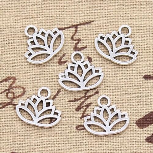 30pcs Charms Flower Crown 15x17mm Antique Making Pendant fit,Vintage Tibetan Silver color,DIY Handmade Jewelry