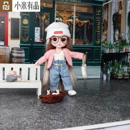 Youpin BJD Doll Little Girl Cute Dress 21 Removable Joint Doll Princess Beauty Makeup Doll Fashion Dress DIY Toy Gift Girl