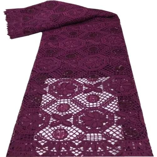 SJ Lace Milk Lace African Cord Lace Fabric High Quality Water Soluble Guipure Cord Lace Fabric For Nigerian Socialites xc3-55