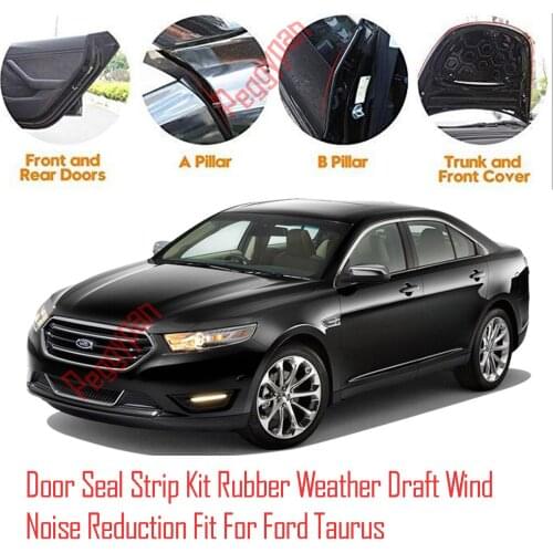 Door Seal Strip Kit Self Adhesive Window Engine Cover Soundproof Rubber Weather Draft Wind Noise Reduction Fit For Ford Taurus