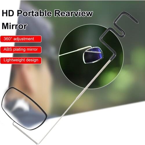 Bike Glasses Mirror 360 Degree Adjustable Sunglass Rear View Mirror Lightweight Wide Angle Eyeglass Mirror Cycling Accessories