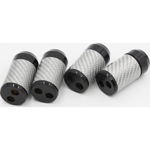 High Quality 4Pcs hifi Carbon Fiber Pants Boot Y Splitter Speaker Audio Cable Wire pant