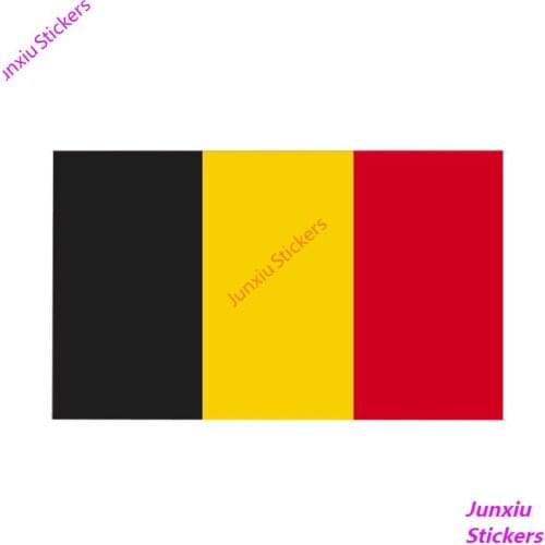 Car Sticker Reflective Belgium Country Flag Decals for Bumper Window Rear Windshield Other Vehicle Car Accessories KK14*8cm