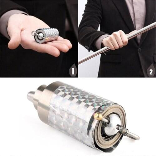 1pcs Length Appearing Cane Silver Cudgel Metal Magic Tricks For Professional Magician Stage Street Close Up Illusion