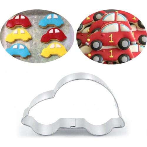 1pcs patisserie reposteria gateau Kitchen Cartoon Car Moldes Metal Cookie Cutter Fondant Cake Decor Tools Biscuit Pastry Mould